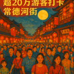 国庆中秋长假首日 超20万游客涌入常德河街尽享节日氛围